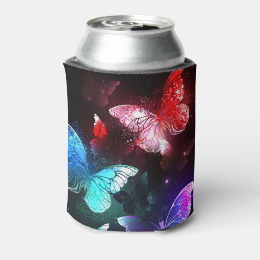 Rafraîchisseur Pour Canette Trois papillons brillants sur l'arrière - plan de (Can Dos)