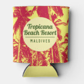 Rafraîchisseur Pour Canette Tropical Beach Resort avec Palm Trees Design (Devant)