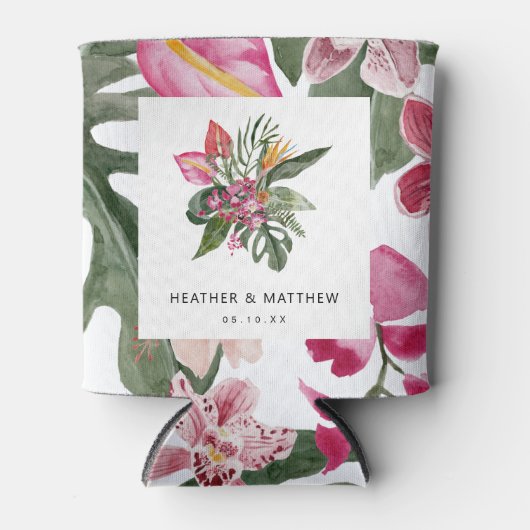 Rafraîchisseur Pour Canette Tropical coloré (Devant)