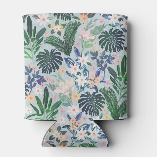 Rafraîchisseur Pour Canette Tropical Foliage Floral Pattern (Dos)