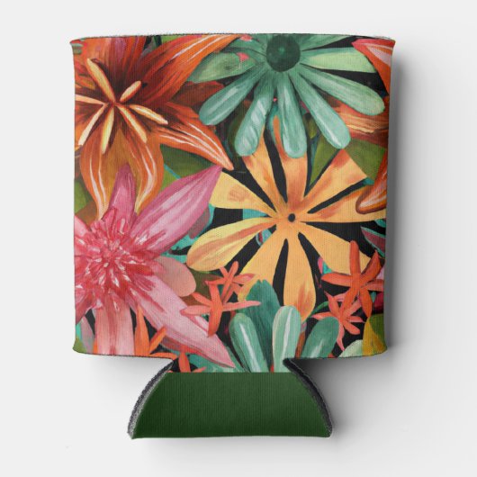 Rafraîchisseur Pour Canette tropical/hawaïen/floral/fleur (Devant)