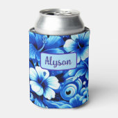 Rafraîchisseur Pour Canette Tropical Hawaiian Flowers Hibiscus Personalized (Can devant)