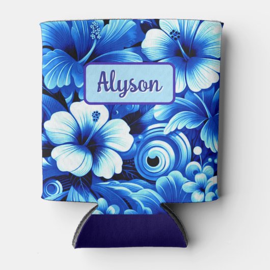Rafraîchisseur Pour Canette Tropical Hawaiian Flowers Hibiscus Personalized (Devant)