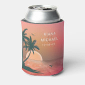 Rafraîchisseur Pour Canette Tropical Isle Sunrise Mariage Pink ID581 (Can Dos)