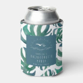Rafraîchisseur Pour Canette Tropical Leaf Beach Bachelorette Party (Can devant)