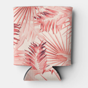 Rafraîchisseur Pour Canette Tropical Palm Feuille, Hawaiian Stylish Motif.