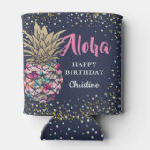 Rafraîchisseur Pour Canette Tropical Pink Gold Pineappy Beach Party (Dos)