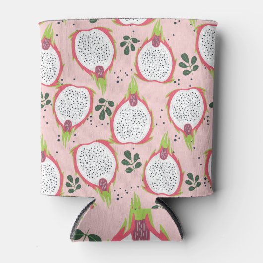 Rafraîchisseur Pour Canette Tropical Pitaya Fruit Feuilles sans joint (Devant)