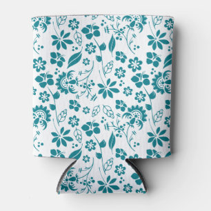 Rafraîchisseur Pour Canette Tropical Turquoise Turquoise Bleu Floral