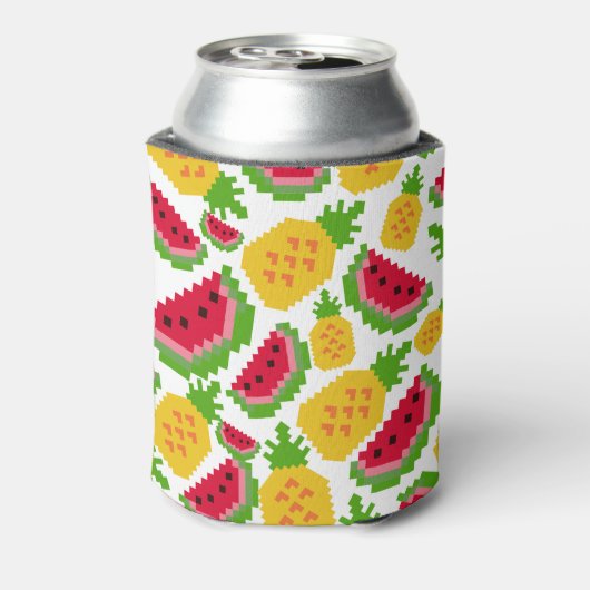 Rafraîchisseur Pour Canette Tropical Watermelon and Pineapple Pixel Pattern (Can Dos)