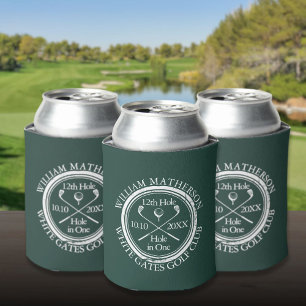 Rafraîchisseur Pour Canette Trou en un de golf personnalisé vert émeraude