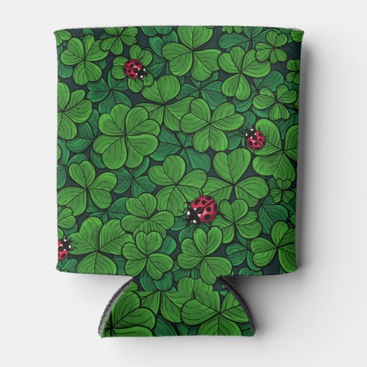 Rafraîchisseur Pour Canette Trouvez le trèfle chanceux (Devant)