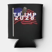 Rafraîchisseur Pour Canette Trump 2028 Flag and Bald Eagle (Devant)