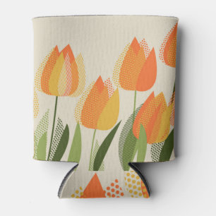 Rafraîchisseur Pour Canette Tulipe jaune : élément vintage ressort lumineux.