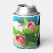 Rafraîchisseur Pour Canette Tulips de bureau rose (Can devant)