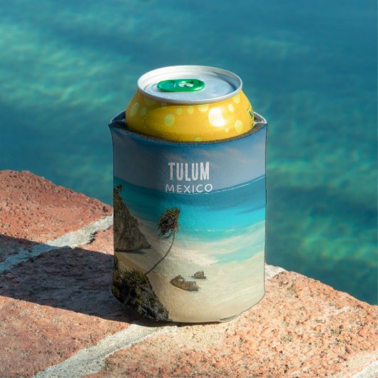 Rafraîchisseur Pour Canette Tulum, Mexique - Tropical Beach Paradise (Piscine in situ)
