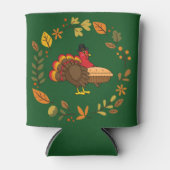 Rafraîchisseur Pour Canette Turquie mignonne avec tarte Citrouille Thanksgivin (Devant)