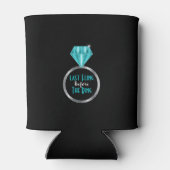 Rafraîchisseur Pour Canette Turquoise & Black Bachelorette Week-End Party (Dos)