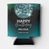 Rafraîchisseur Pour Canette Turquoise Disco Parties scintillant Dance Party An (Devant)