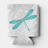 Rafraîchisseur Pour Canette Turquoise Dragonfly Personnalisé Can Cooler (Dos)