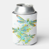 Rafraîchisseur Pour Canette Turquoise éclaboussure de libellule (Can devant)