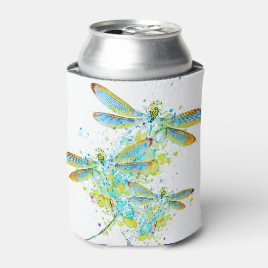 Rafraîchisseur Pour Canette Turquoise éclaboussure de libellule (Can devant)
