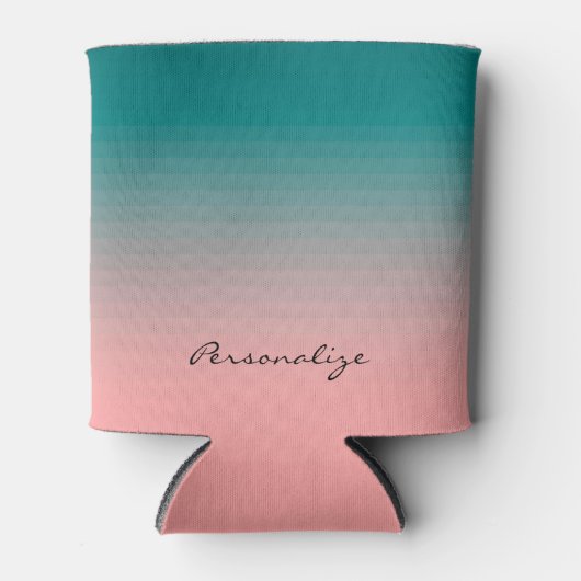 Rafraîchisseur Pour Canette Turquoise et rose (Devant)