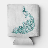 Rafraîchisseur Pour Canette Turquoise Peacock Personnalisé Can Cooler (Dos)