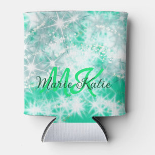 Rafraîchisseur Pour Canette Turquoise turquoise agate aqua monogramme ajouter