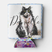 Rafraîchisseur Pour Canette Tuxedo Merci Chats Noir et Blanc (Devant)