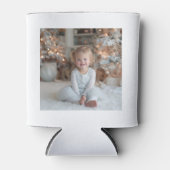 Rafraîchisseur Pour Canette Two Sided Family Holiday Square Photos (Devant)