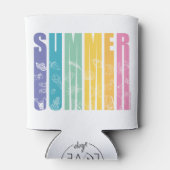 Rafraîchisseur Pour Canette Typographie arc-en-ciel d'été - GraphicLoveShop (Dos)