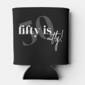 Rafraîchisseur Pour Canette Typographie audacieuse avec Calligraphie 50e anniv (Dos)