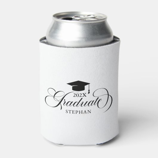 Rafraîchisseur Pour Canette Typographie de script noir élégant (Can devant)