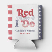 Rafraîchisseur Pour Canette Typographie rétro Juillet 4 Wedding shower Favoris (Dos)