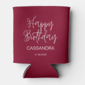 Rafraîchisseur Pour Canette Typographie simple et moderne de Bourgogne Anniver (Devant)