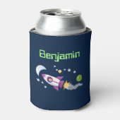 Rafraîchisseur Pour Canette Un adorable vaisseau-fusée dans l'espace dessin an (Can devant)