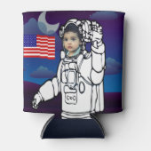 Rafraîchisseur Pour Canette Un astronaute sur la lune Un garçon de l'espace ex (Devant)