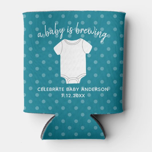 Rafraîchisseur Pour Canette Un bébé brasse - Couples Douche Favoriser Blue Boy (Devant)