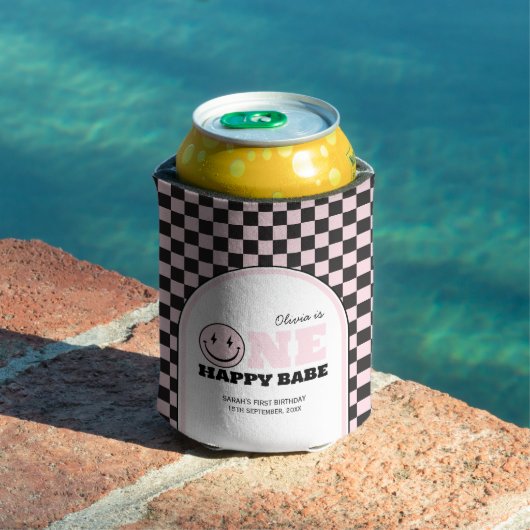 Rafraîchisseur Pour Canette Un bon bébé filles rose 1er anniversaire (Piscine in situ)