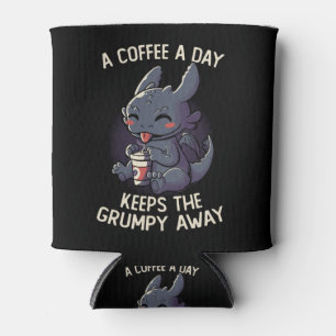 Rafraîchisseur Pour Canette Un café par jour éloigne les grincheux Funny Migno