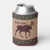 Rafraîchisseur Pour Canette Un Design Rustique Moose Faux cuir (Can devant)
