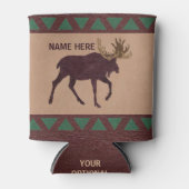 Rafraîchisseur Pour Canette Un Design Rustique Moose Faux cuir (Devant)