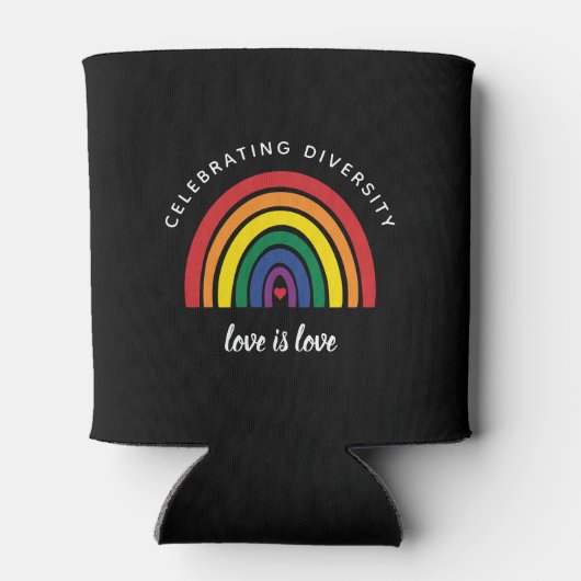 Rafraîchisseur Pour Canette Un Gay pride LGBT célèbre la diversité L'amour est (Dos)