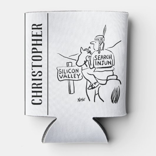 Rafraîchisseur Pour Canette Un Indien rouge à cheval dans la Silicon Valley (Devant)