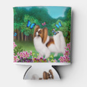 Rafraîchisseur Pour Canette Un jeune chien papillon avec des papillons peut se (Devant)