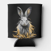 Rafraîchisseur Pour Canette Un lapin gris génial en feu (Devant)