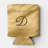 Rafraîchisseur Pour Canette Un mariage doré personnalisé peut refroidir (Dos)