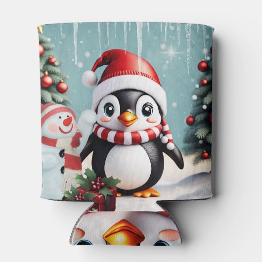 Rafraîchisseur Pour Canette Un mignon manchot. (Dos)