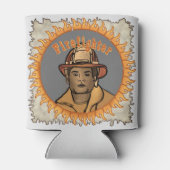 Rafraîchisseur Pour Canette Un pompier noir peut refroidir (Dos)